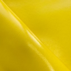 Ткань ПВХ 600 гр/м2 плотная, Жёлтый (Ширина 150см), на отрез  в Азове