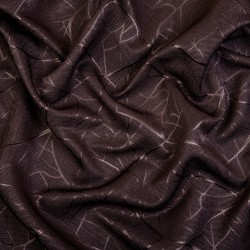 Ткань Блэкаут для штор &quot;Ледовое тиснение цвет Темно-Коричневый&quot; (на отрез)  в Азове