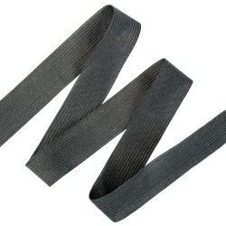 Окантовочная лента-бейка, цвет Чёрный 22мм (на отрез)  в Азове
