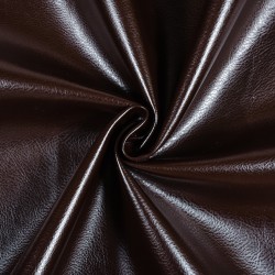 Ткань Дерматин (Кожзам) для мебели, цвет Темно-Коричневый (на отрез)  в Азове