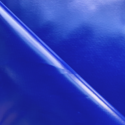 Ткань ПВХ 450 гр/м2, Синий (Ширина 160см), на отрез  в Азове