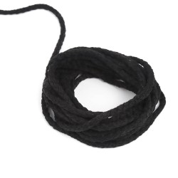 Шнур для одежды тип 2, цвет Чёрный (плетено-вязаный/полиэфир)  в Азове